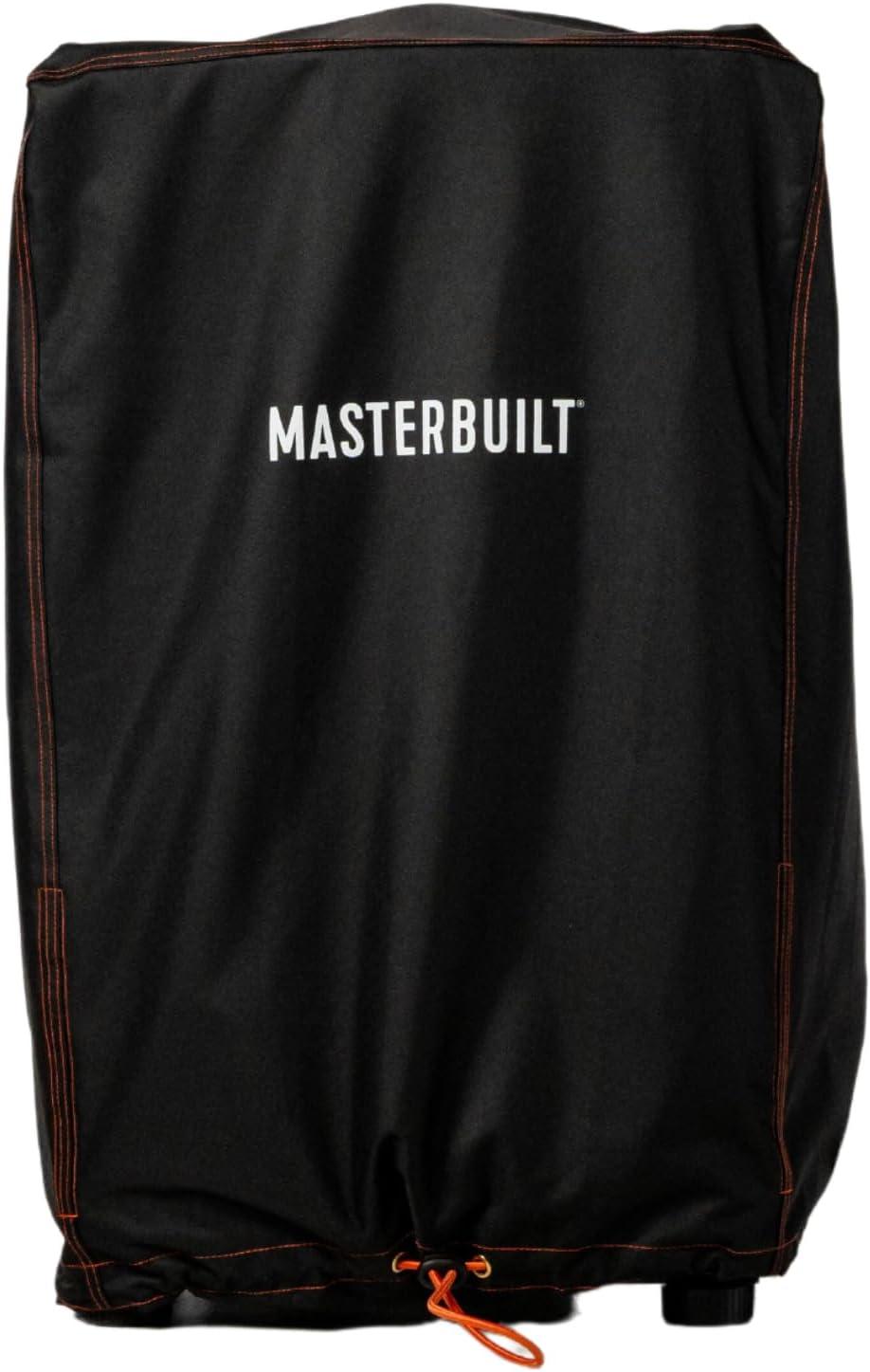 imageMasterbuilt 30inch Small Universal Cover 25x 25 x 40Designed to Fit 30 inch Smoker Models with or Without Legs up to 750 Cooking Square Inches Foldable Skirt Black Model MB20080924