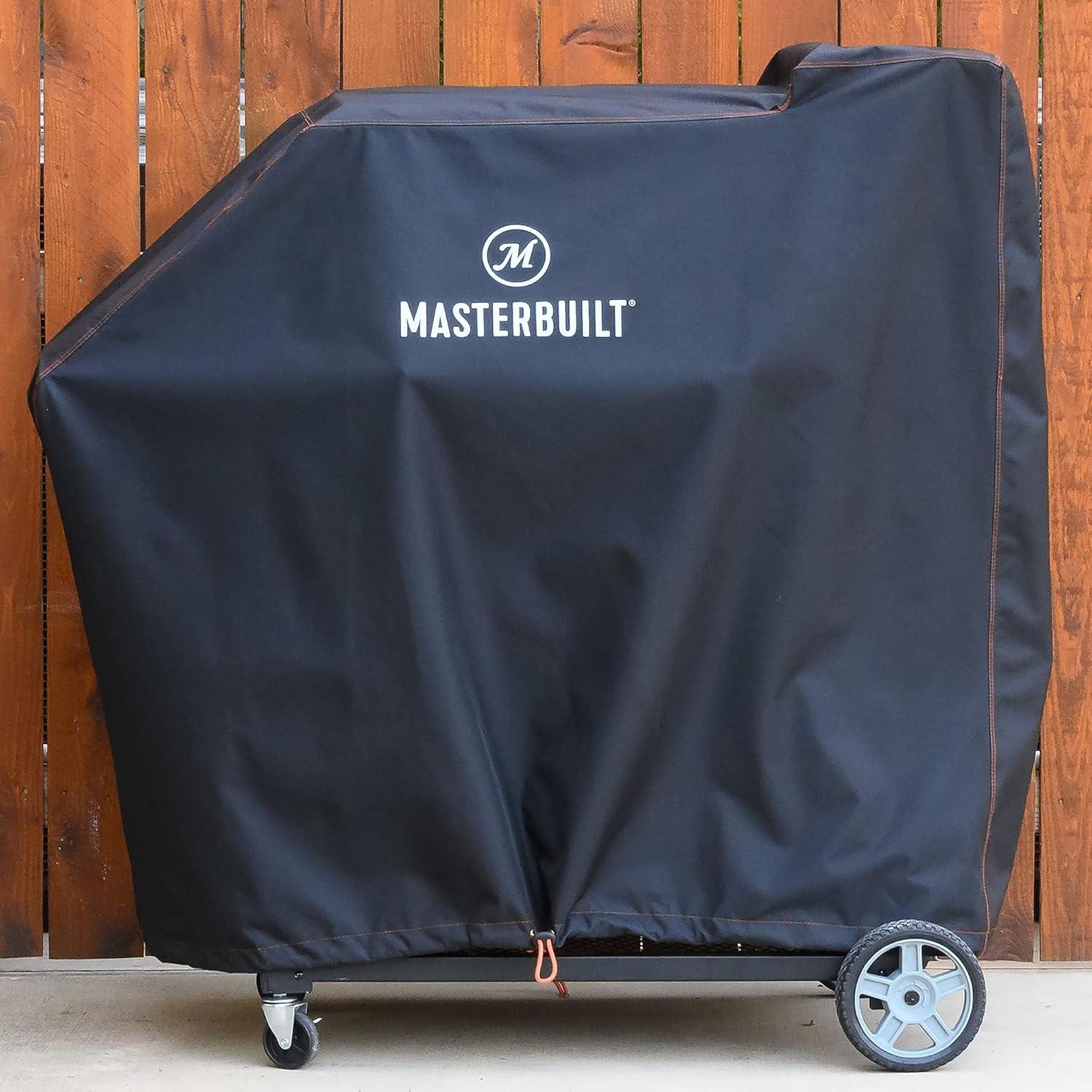 imageMasterbuilt Gravity Series 1050 Digital Charcoal Grill and Smoker Durable Grill Cover with PVC Liner DoubleStitching and Adjustable Drawstring in Black Model MB20081220One Size