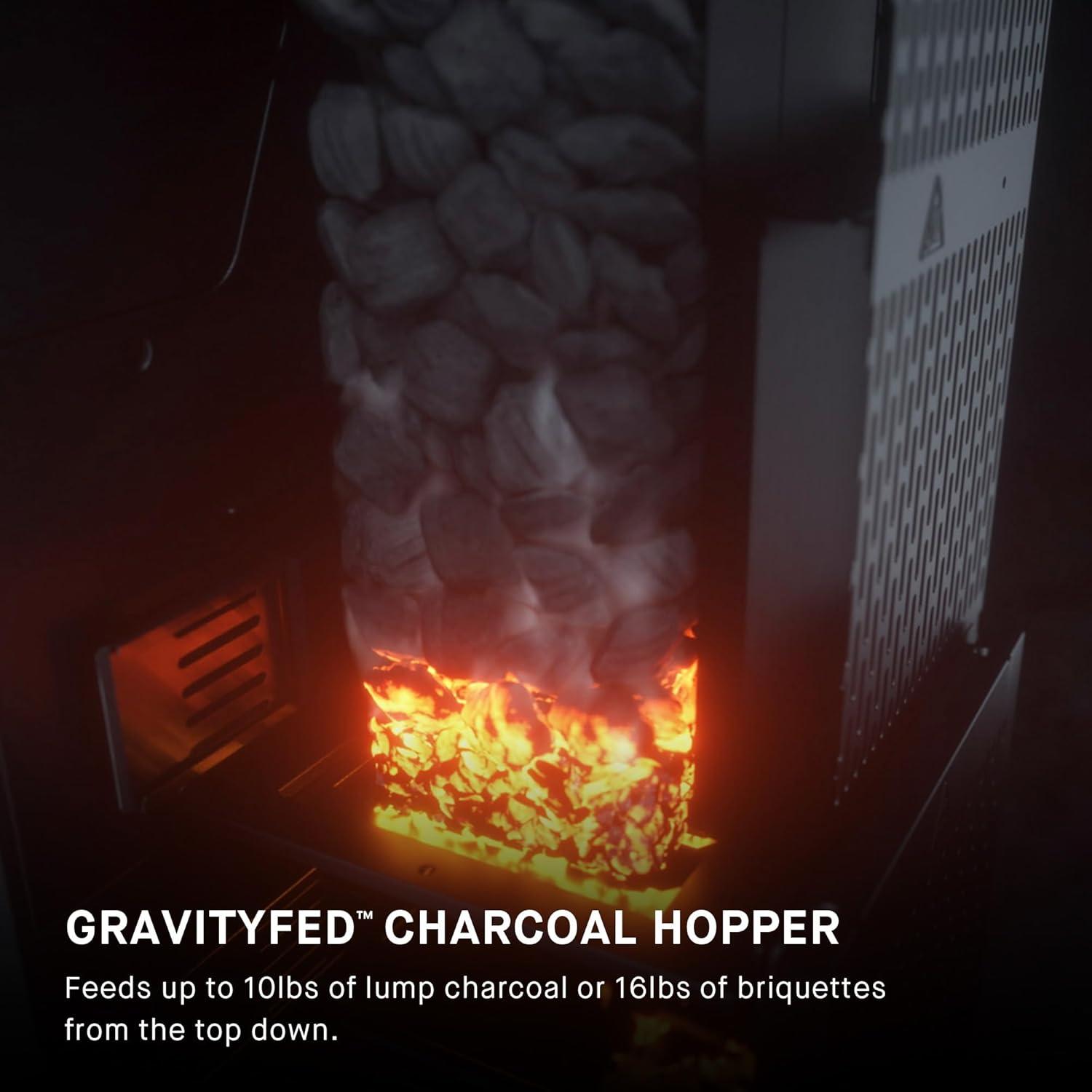 imageMasterbuilt Gravity Series 1050 Digital Charcoal Grill and Smoker with Digital Control App Connectivity and 1050 Cooking Square Inches in Black Model MB20041220