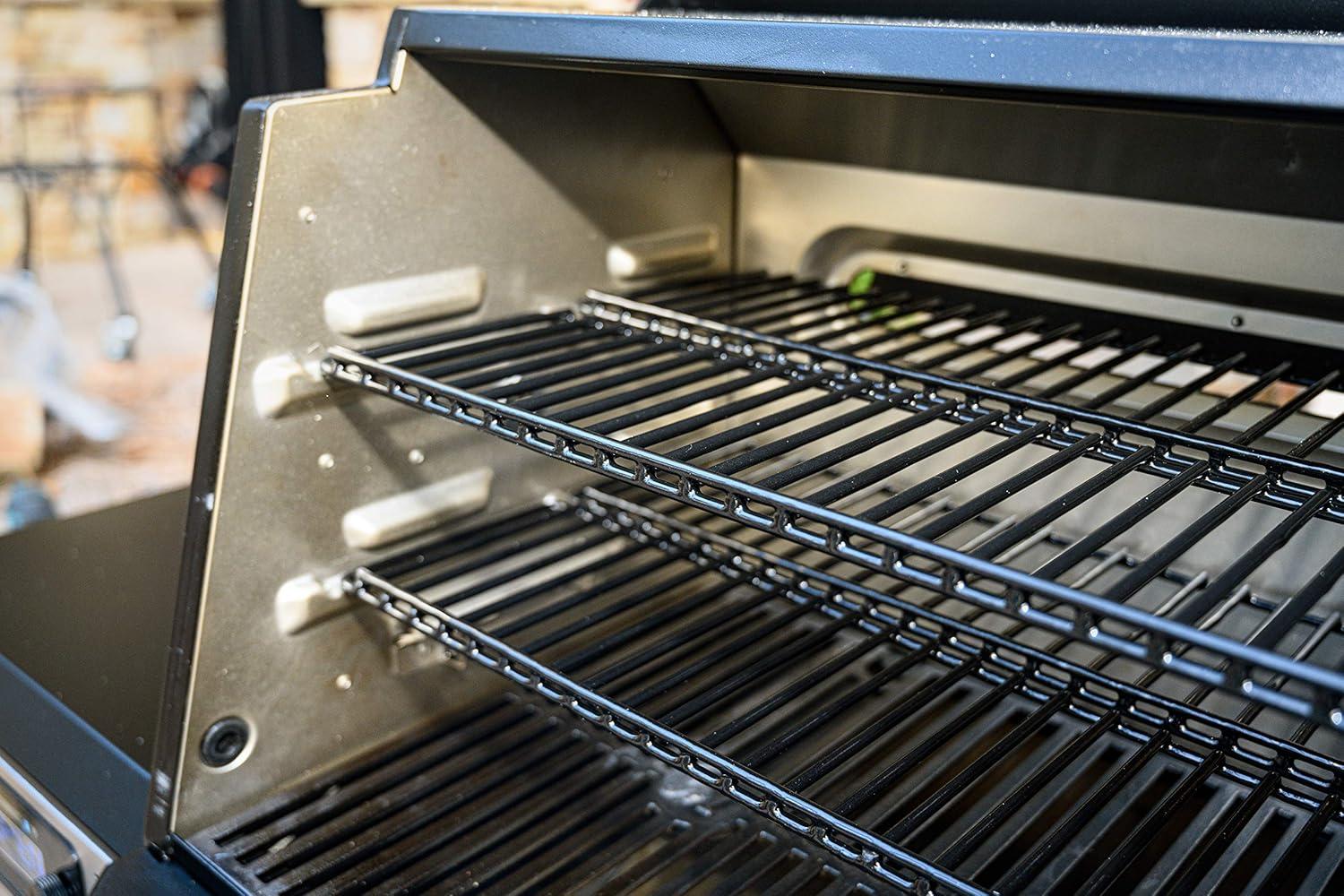 imageMasterbuilt Gravity Series 560 Digital Charcoal Grill and Smoker NonStick PorcelainCoated Warming Rack Accessory Insert 2Pack in Black Model MB20091420