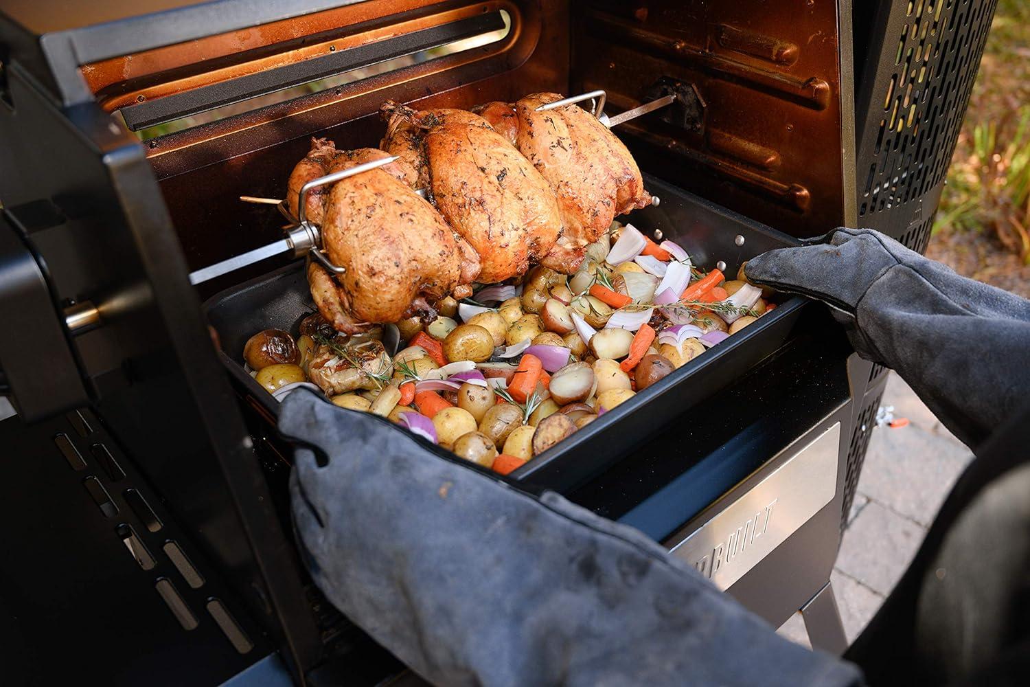 imageMasterbuilt Gravity Series Rotisserie Accessory Attachment with Stainless Steel Spit Rods Meat Claws and and Electric Power Source Model MB20091220Rotisserie Kit