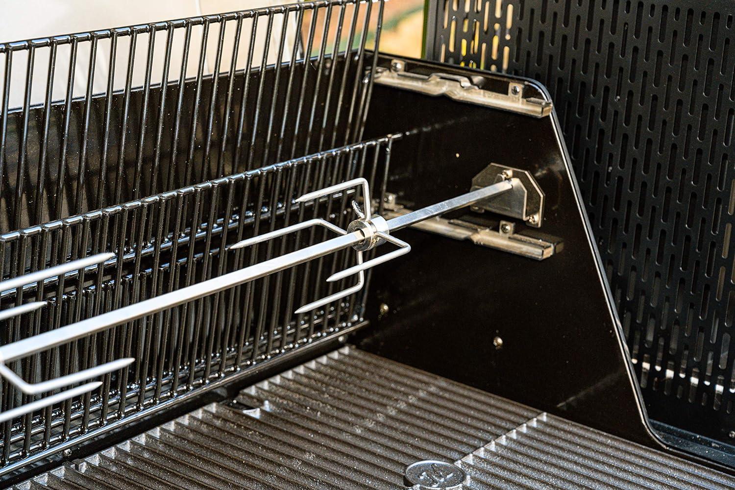 imageMasterbuilt Gravity Series Rotisserie Accessory Attachment with Stainless Steel Spit Rods Meat Claws and and Electric Power Source Model MB20091220Rotisserie Kit