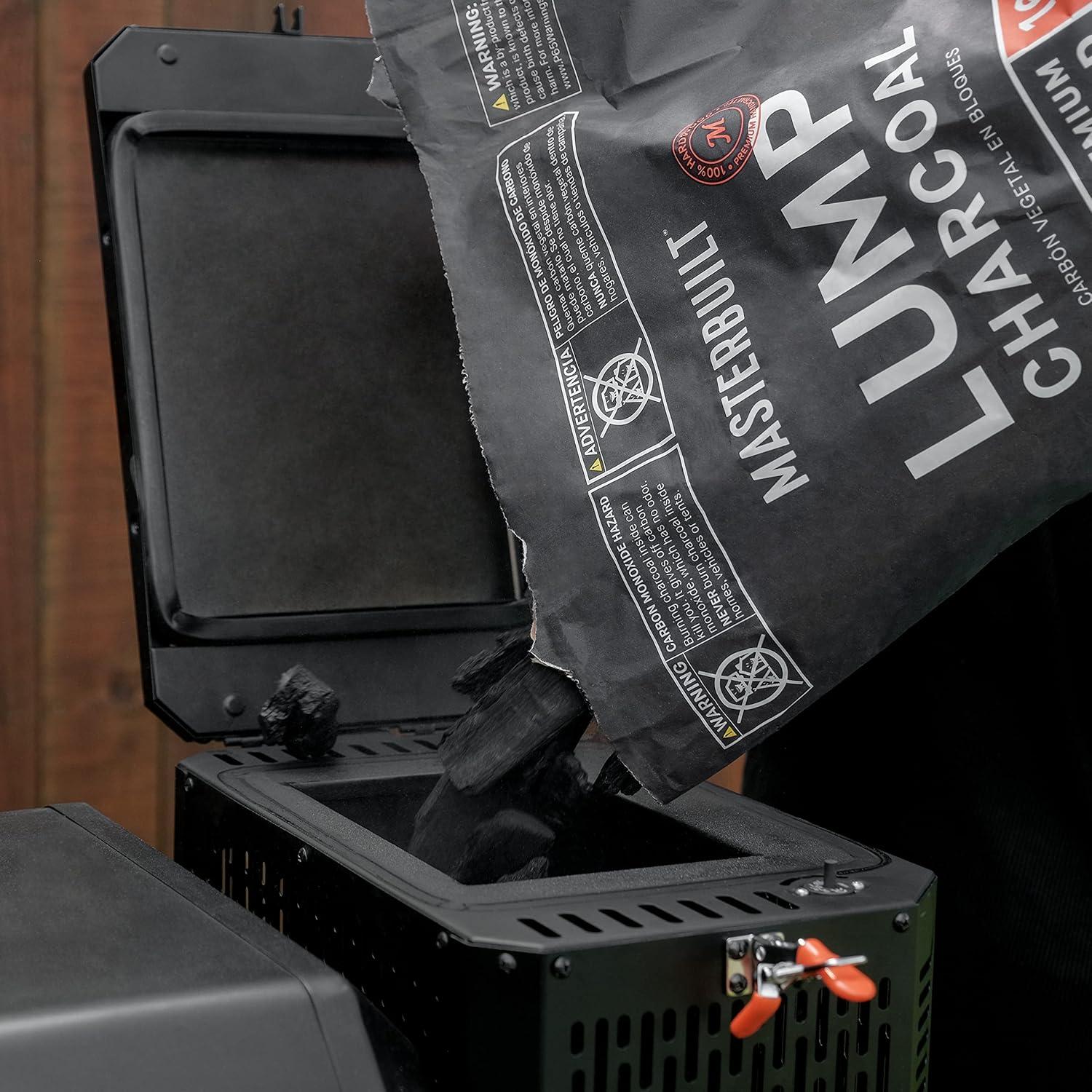 imageMasterbuilt Premium Hardwood Lump Charcoal for Gravity Series Charcoal Grill and Smokers Compatible with All Barrel Kamado and Kettle Grills 1 Pack 16LBCharcoal