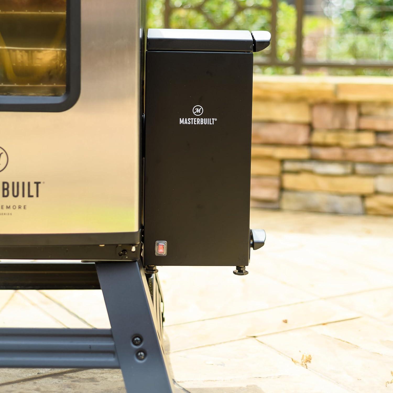 imageMasterbuilt Slow and Cold Smoker Accessory Attachment With Removable Ash Tray for Masterbuilt Vertical BBQ Smokers in Black 10 x 10 x 18 Model MB20100112New Version