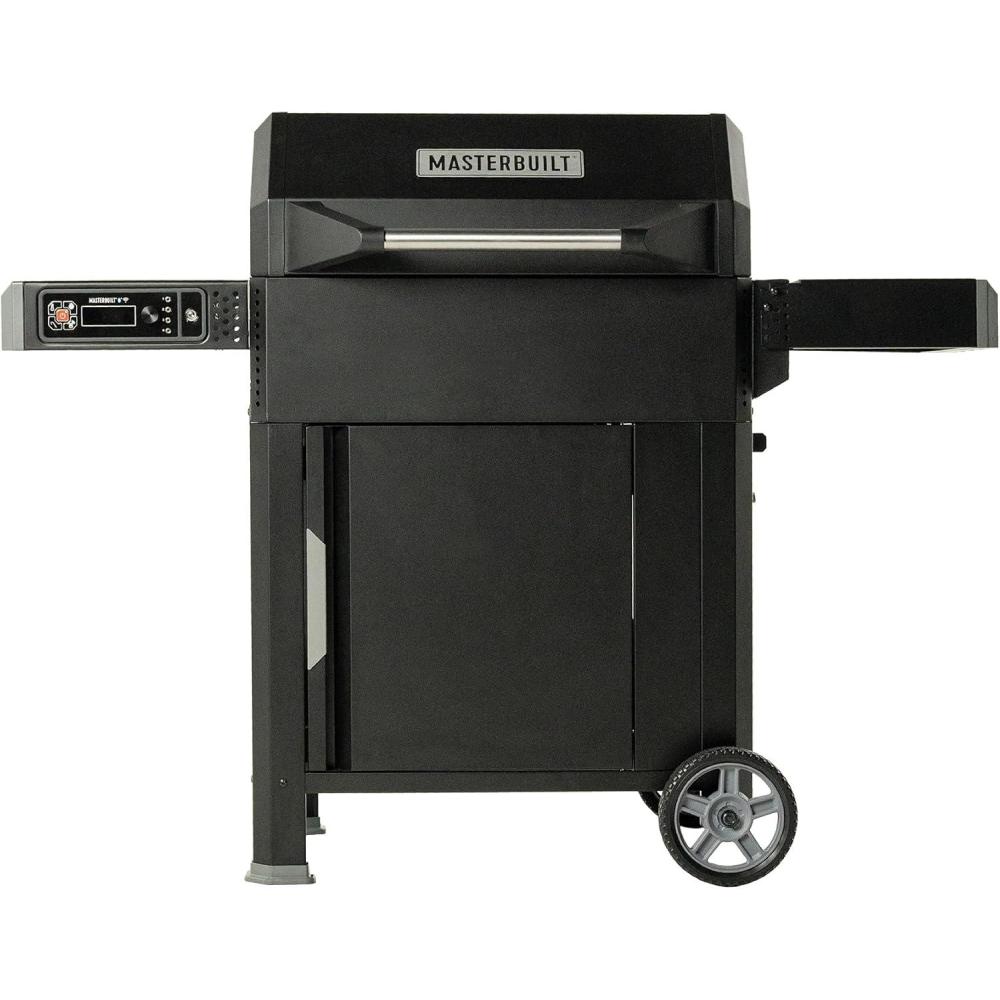 imageMasterbuilt AutoIgnite 545 Digital Charcoal Grill and Smoker Combo for Easy Grilling Digital Control App Sear Plate Mini Hopper and 545 BBQ Cooking Square In in Black