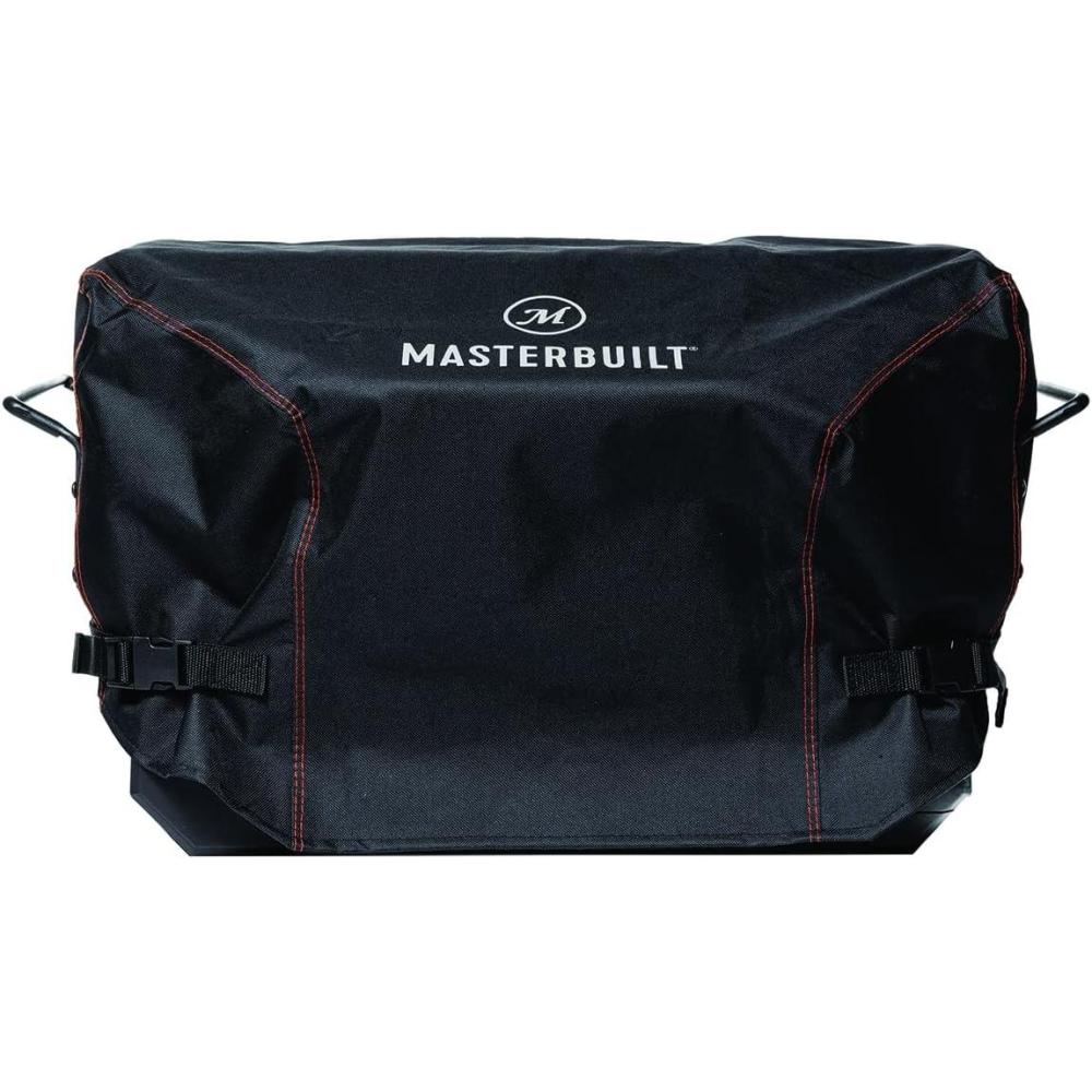 imageMasterbuilt Electric Portable Charcoal Grill and Smoker Water Resistant DoubleStitched Durable Grill Cover with PVC Liner in Black Model MB20080522