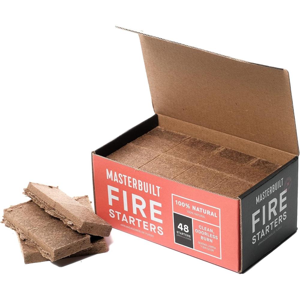 imageMasterbuilt PureParrafin AllNatural Odorless Wax Fire Starters for Charcoal Grilling Made for Gravity Series but Compatible with All Charcoal Grills amp Fireplaces 48Count Model MB20091521Starters