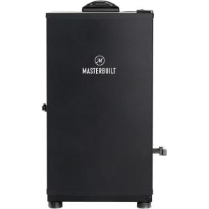 Masterbuilt® 40-inch Digital Electric Vertical BBQ Smoker with Side Wood Chip Loader, Chrome Smoking Racks and 970 Cooking Square Inches in Black, Model MB20072918(40″ No Window)