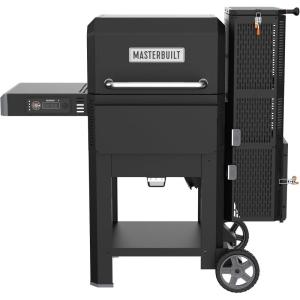 Masterbuilt® Gravity Series® 600 Digital Charcoal Grill and Smoker,WiFi Technology, GravityFed™ Charcoal Hopper, 600 Cooking Sq. Inches, Reversible Smoke&Sear Cast Iron Grates, Black, Model MB20041023
