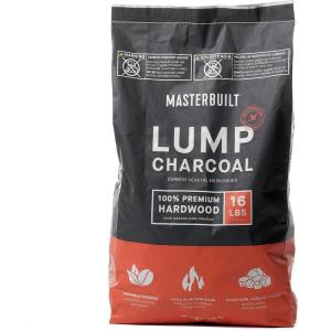Masterbuilt® Premium Hardwood Lump Charcoal for Gravity Series Charcoal Grill and Smokers, Compatible with All Barrel, Kamado, and Kettle Grills, 1 Pack, 16LB(Charcoal)
