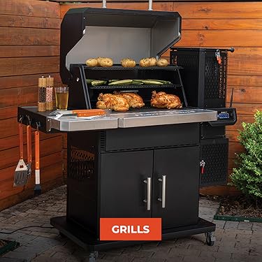 Masterbuilt: Digital charcoal grills, frying pans, and smokers with digital controls and app connectivity; high-performance smokers and grills designed for every chef.